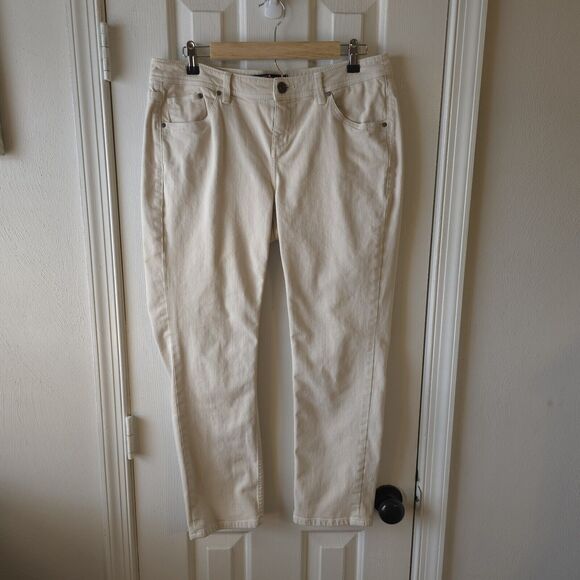 Tommy Bahama Gramercy Twill Ankle Jeans 12 (34x27) Beige Straight - Picture 1 of 9